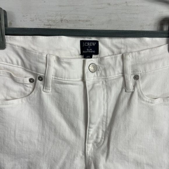 J. Crew Factory White Slim Boyfriend Jeans - Picture 3 of 3